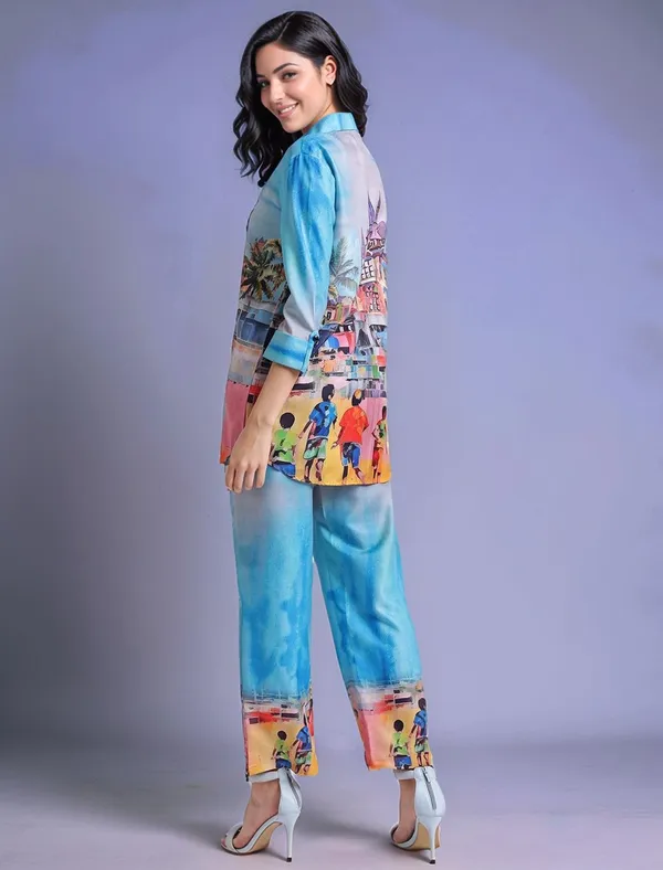 Blue_Digital_Printed_Cotton_Blend_Shirt_With_Printed_Cotton_Blend_Trouser_For_Women