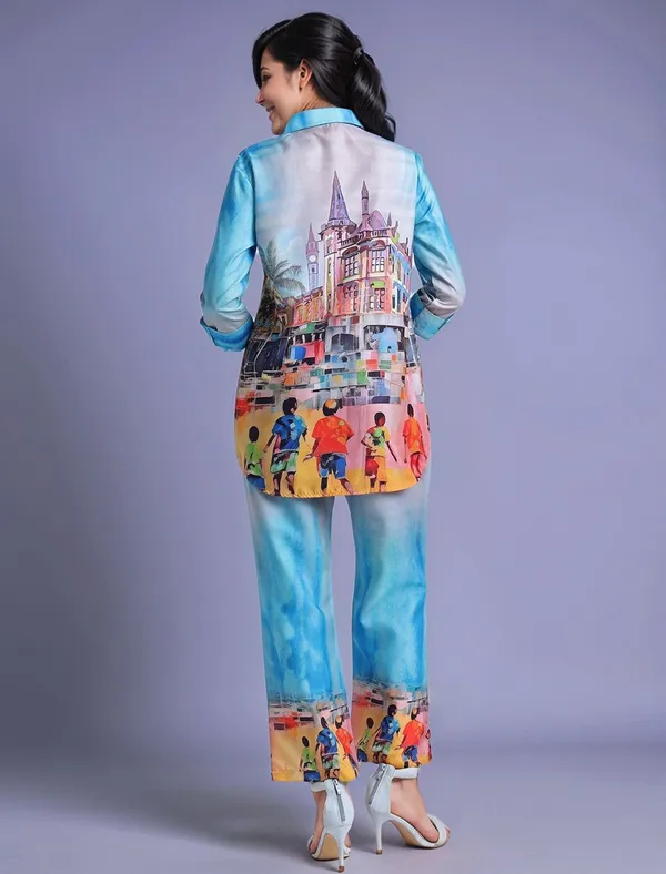 Blue_Digital_Printed_Cotton_Blend_Shirt_With_Printed_Cotton_Blend_Trouser_For_Women
