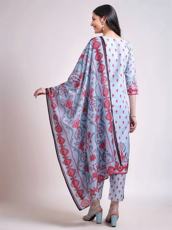 Light_Blue_Ethnic_Motifs_Printed_Cotton_Blend_Straight_Kurta_With_Printed_Cotton_Blend_Trouser_And_Printed_Dupatta_For_Women