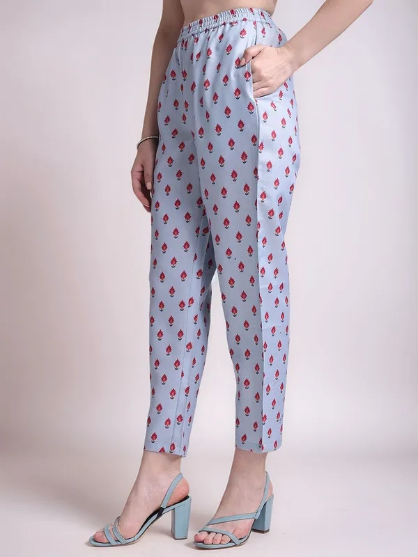 Light_Blue_Ethnic_Motifs_Printed_Cotton_Blend_Straight_Kurta_With_Printed_Cotton_Blend_Trouser_And_Printed_Dupatta_For_Women