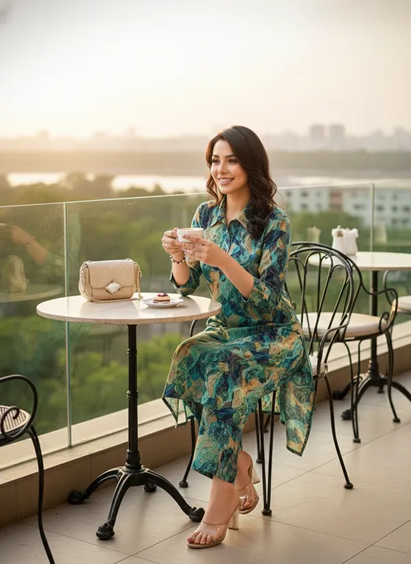 Women_Turquoise_Blue_Cotton_Blend_Abstract_printed_Straight_kurta_&_printed_Trousers