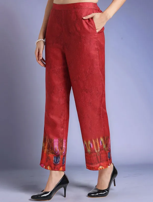 Red_Digital_Printed_Cotton_Blend_Shirt_With_Printed_Cotton_Blend_Trouser_For_Women