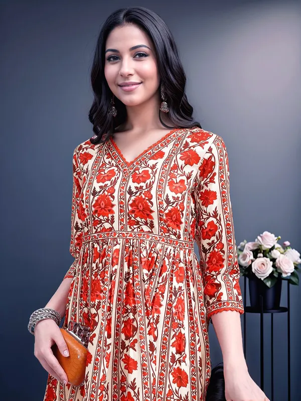 Women_Red_&_Cream_Floral_Printed_Empire_Anarkali_Kurta