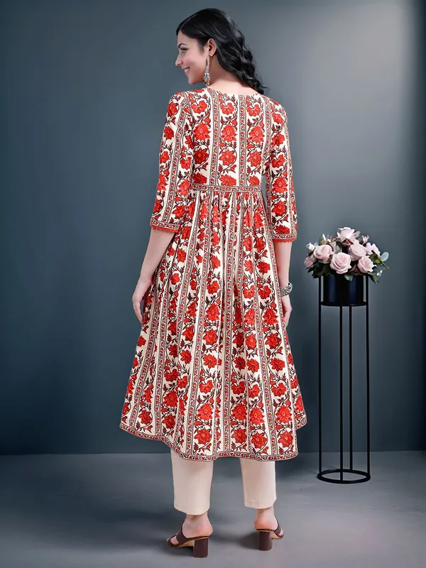 Women_Red_&_Cream_Floral_Printed_Empire_Anarkali_Kurta