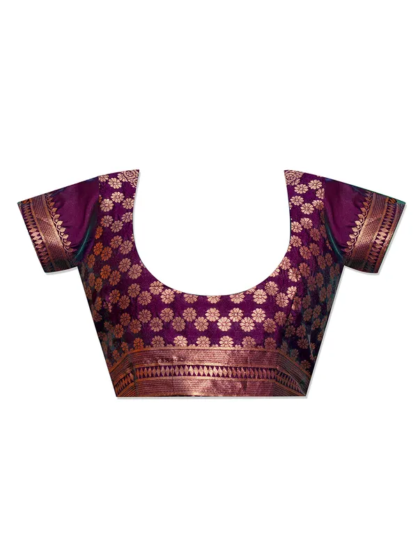 Wine_Woven_Banarasi_Art_Silk_Saree_For_Women