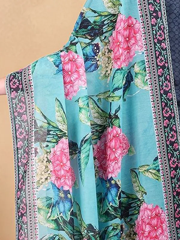 Blue_Woven_Design_Cotton_Blend_Straight_Kurta_With_Solid_Cotton_Blend_Trouser_And_Printed_Dupatta_For_Women