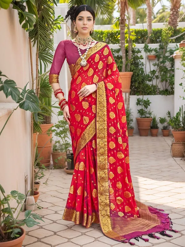 Olive_Green_Woven_Tie_&_Dye_Nylon_Silk_Saree_For_Women