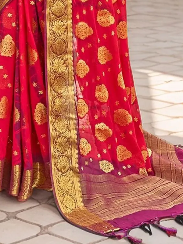 Olive_Green_Woven_Tie_&_Dye_Nylon_Silk_Saree_For_Women