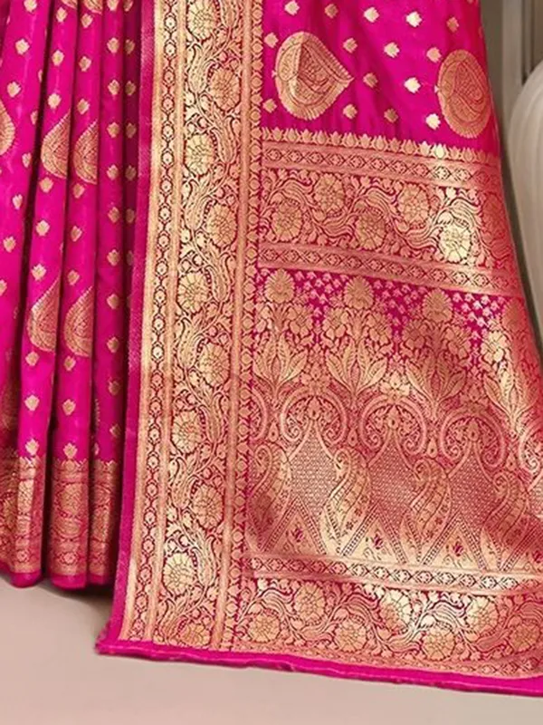 Pink_Woven_Banarasi_Art_Silk_Saree_For_Women