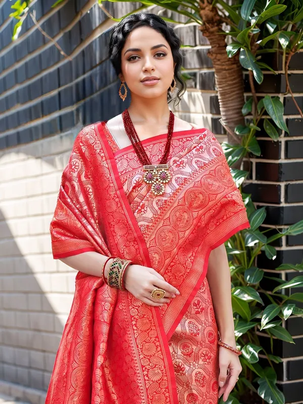 Pink_Woven_Dharmavaram_Art_Silk_Saree_For_Women
