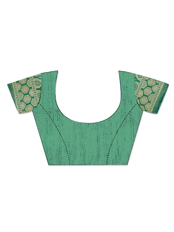 Green_Woven_Chanderi_Linen_Blend_Saree_For_Women