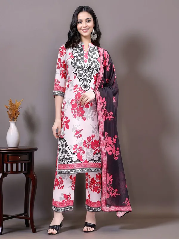 Women_White_&_Pink_Floral_Printed_Pure_Cotton_Straight_Kurta_Set_with_Dupatta