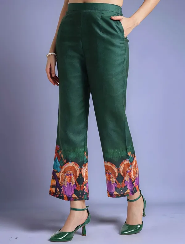 Green_Digital_Printed_Cotton_Blend_Shirt_With_Printed_Cotton_Blend_Trouser_For_Women