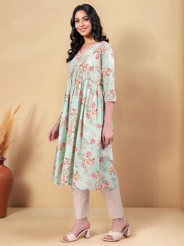 Light_Green_Floral_Printed_Cotton_Blend_Anarkali_Kurta_For_Women
