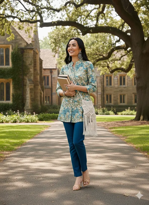 Women_Blue_Viscose_Rayon_Floral_Printed_Shirt_&_Solid_Trousers