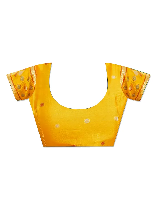 Yellow_Woven_Chanderi_Linen_Blend_Saree_For_Women