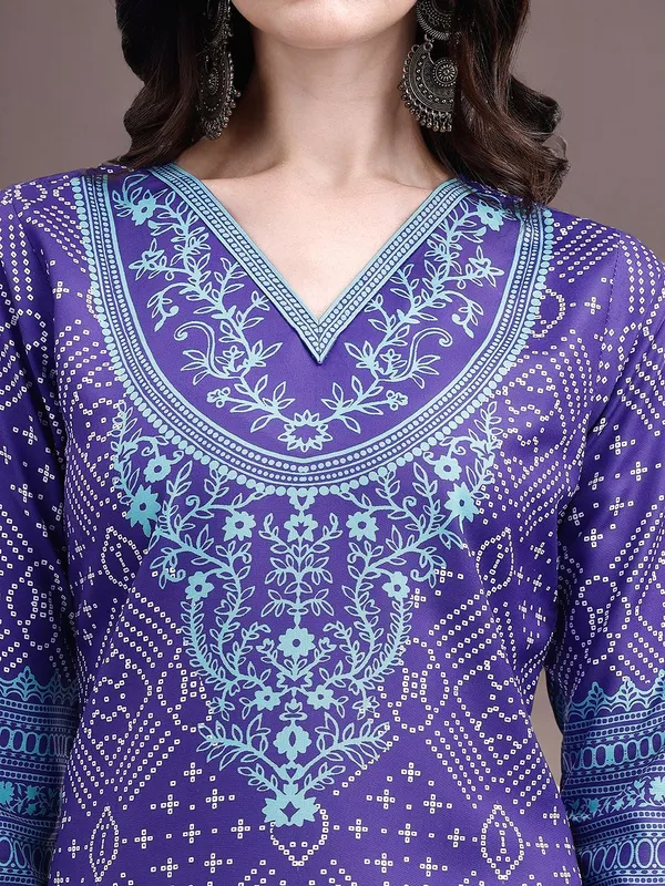 Women_Bandhani_Printed_Purple_Cotton_blend_Straight_Kurta_Set_with_Crosio_Lace_&_Ombre_Dupatta