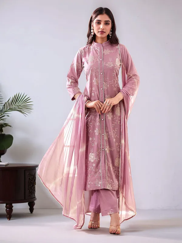 Women_Lavender_Pure_Cotton_Thread_work_&_Sequins_Embroidered_Straight_Kurta_Set_&_Dyed_Dupatta