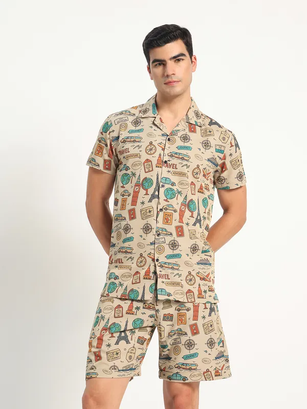 Tropical_Printed_Shirt_with_Shorts