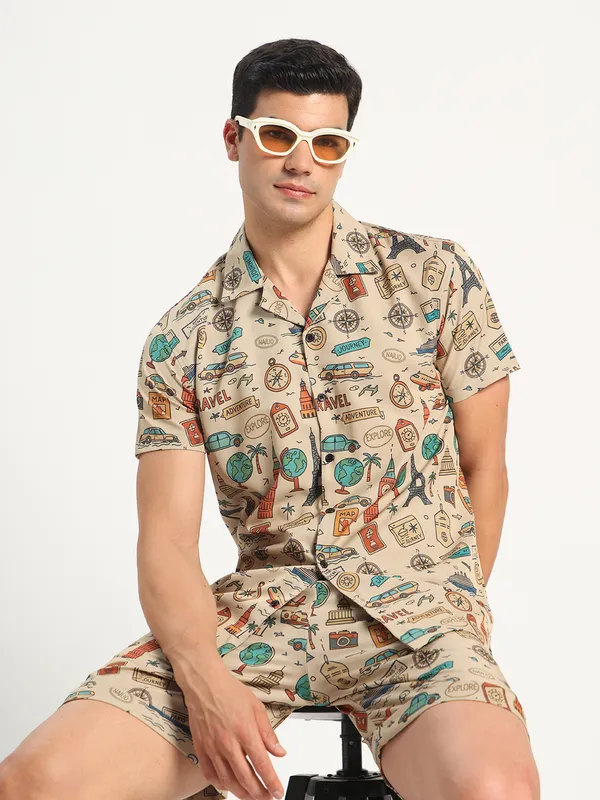 Tropical_Printed_Shirt_with_Shorts