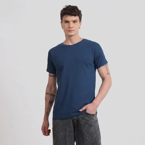 Navy_Blue_Cotton_T-Shirt_For_Men