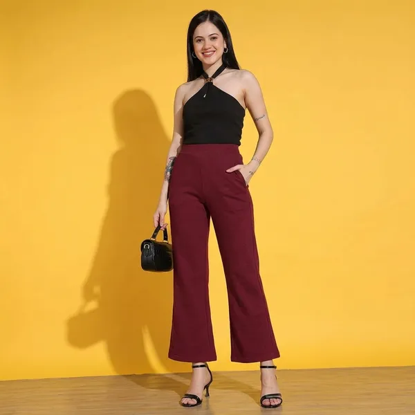 Burgundy_Bliss_Lycra,_Terry,_Cotton_Pants_For_Women