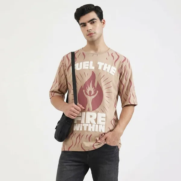 Beige_Cotton_T-Shirt_For_Men