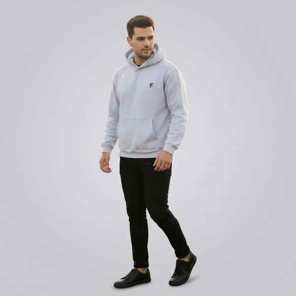 Light_Grey_Fleece_Hooded_Sweatshirt_For_Men