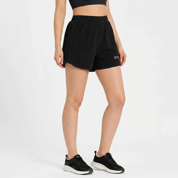 Black_Polyester_Shorts_For_Women