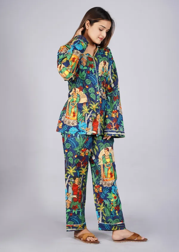 Navy_Soft_Cotton_Nightsuit_For_Women_&_Girls