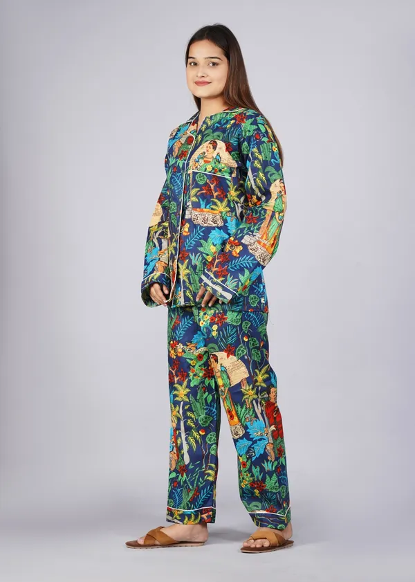 Navy_Soft_Cotton_Nightsuit_For_Women_&_Girls