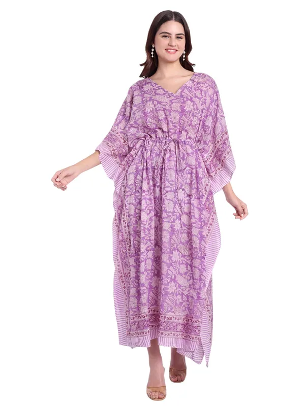 Purple_Handblock_Print_Cotton_Long_Kaftan_For_Women_&_Girls