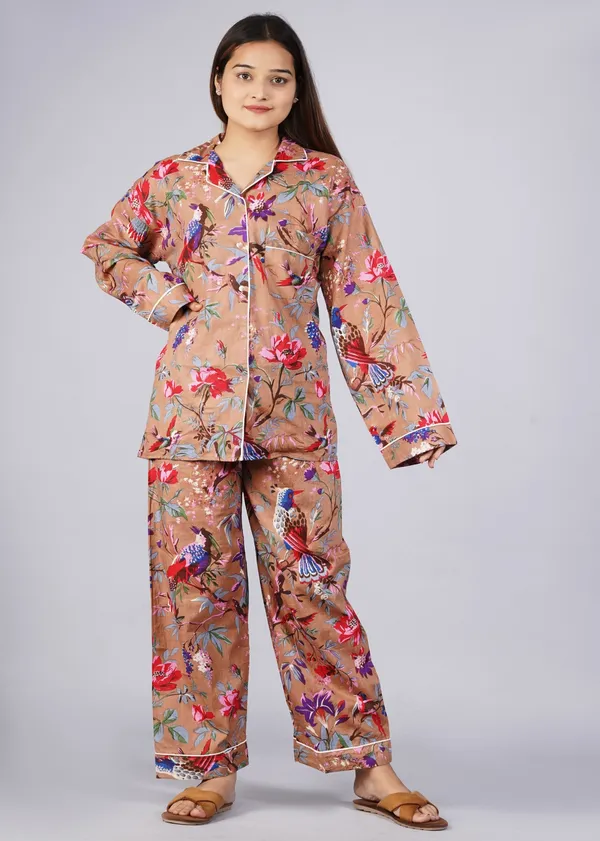 Brown_Soft_Cotton_Nightsuit_For_Women_&_Girls
