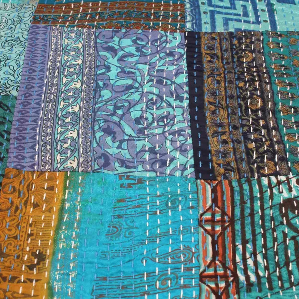 Turquoise_Luxurious_Handcrafted_Silk_Patch_Work_Quilt