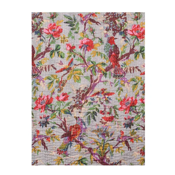 Grey_Comfortable_Handcrafted_Cotton_Kantha_Quilt