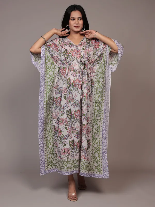 Multicolor_Handblock_Print_Cotton_Long_Kaftan_For_Women_&_Girls