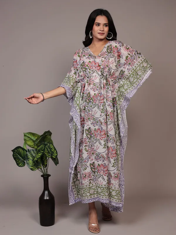 Multicolor_Handblock_Print_Cotton_Long_Kaftan_For_Women_&_Girls