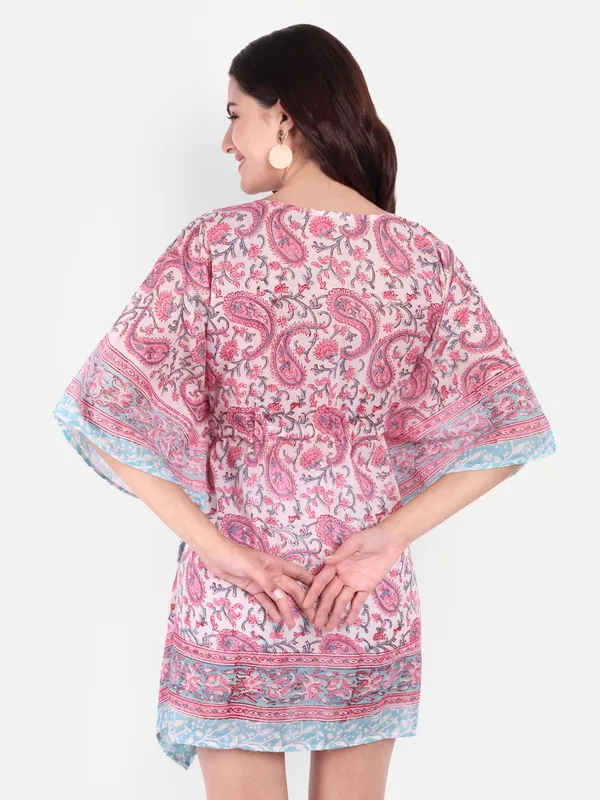 Multicolour_Handblock_Print_Cotton_Short_Kaftan_For_Women_&_Girls