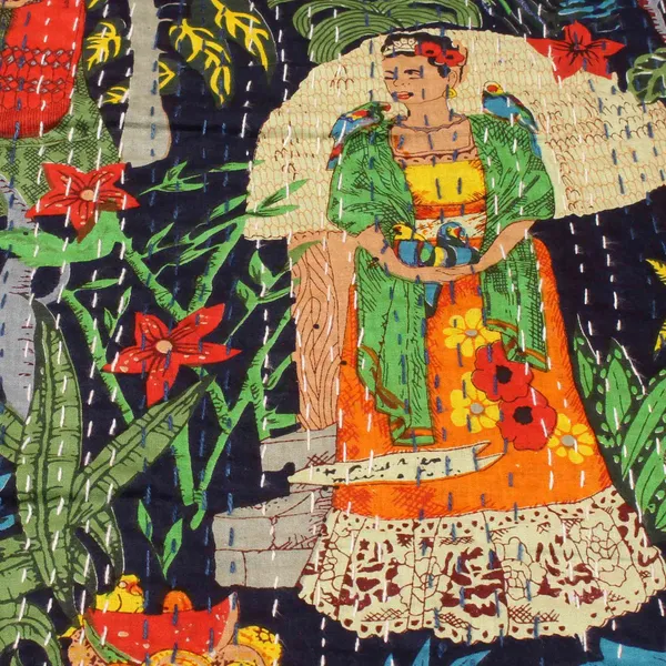 Navy_Comfortable_Handcrafted_Cotton_Kantha_Quilt