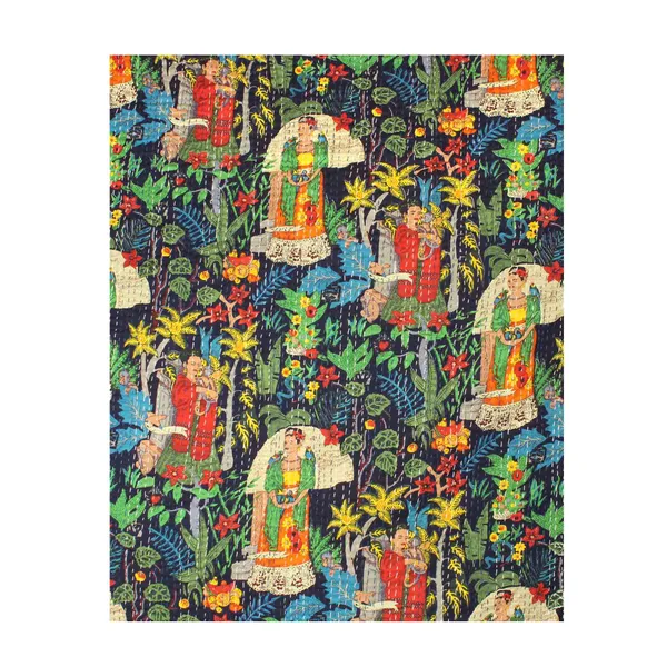 Navy_Comfortable_Handcrafted_Cotton_Kantha_Quilt