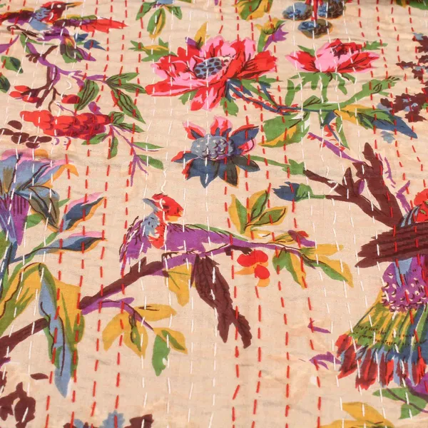 Beige_Comfortable_Handcrafted_Cotton_Kantha_Quilt