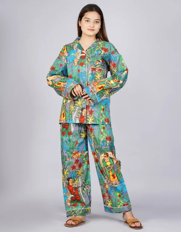 Grey_Soft_Cotton_Nightsuit_For_Women_&_Girls