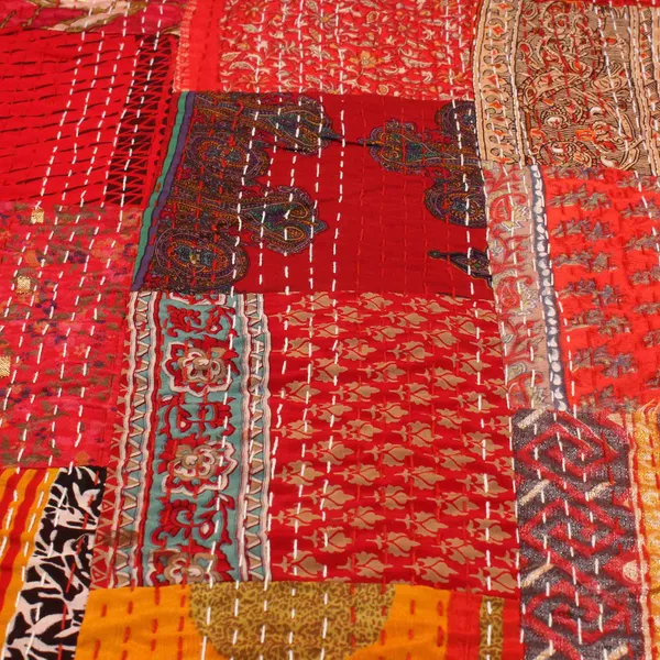 Red_Luxurious_Handcrafted_Silk_Patch_Work_Quilt