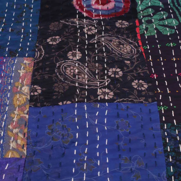 Blue_Luxurious_Handcrafted_Silk_Patch_Work_Quilt