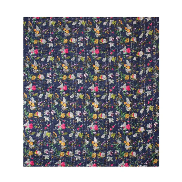Navy_Comfortable_Handcrafted_Cotton_Kantha_Quilt