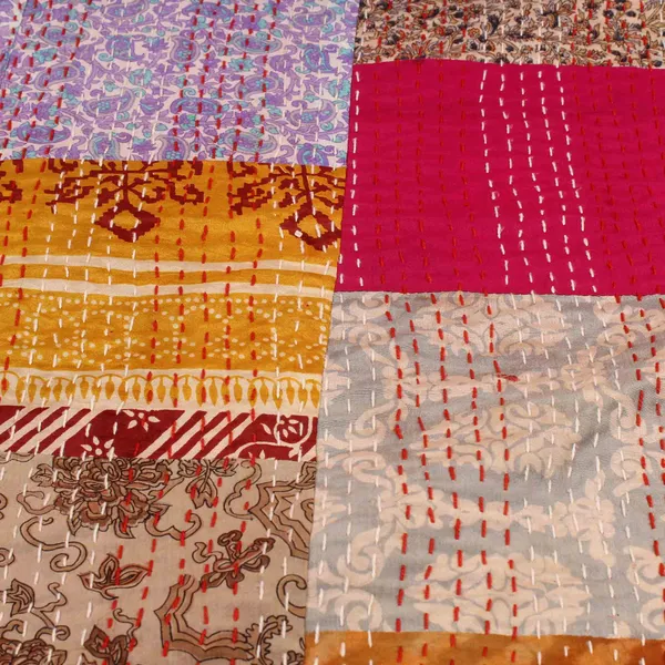 Multi_Color_Luxurious_Handcrafted_Silk_Patch_Work_Quilt