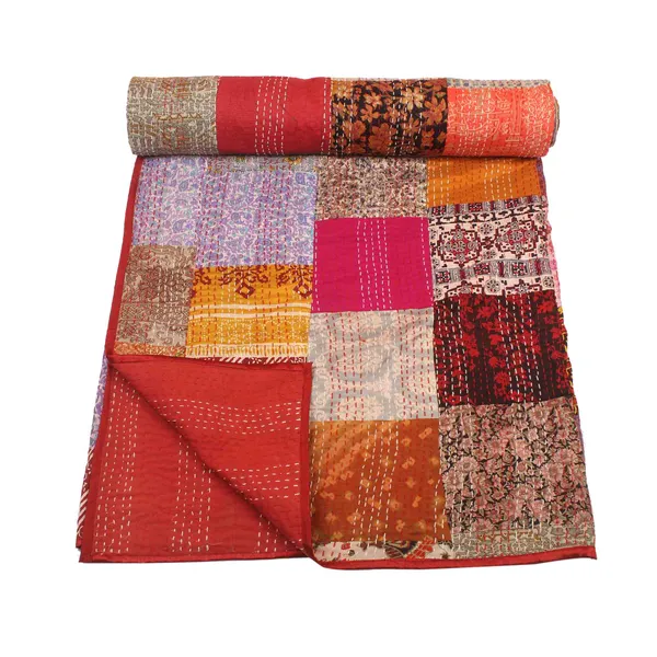 Multi_Color_Luxurious_Handcrafted_Silk_Patch_Work_Quilt
