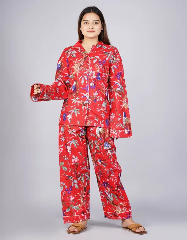 Dark_Red_Soft_Cotton_Nightsuit_For_Women_&_Girls