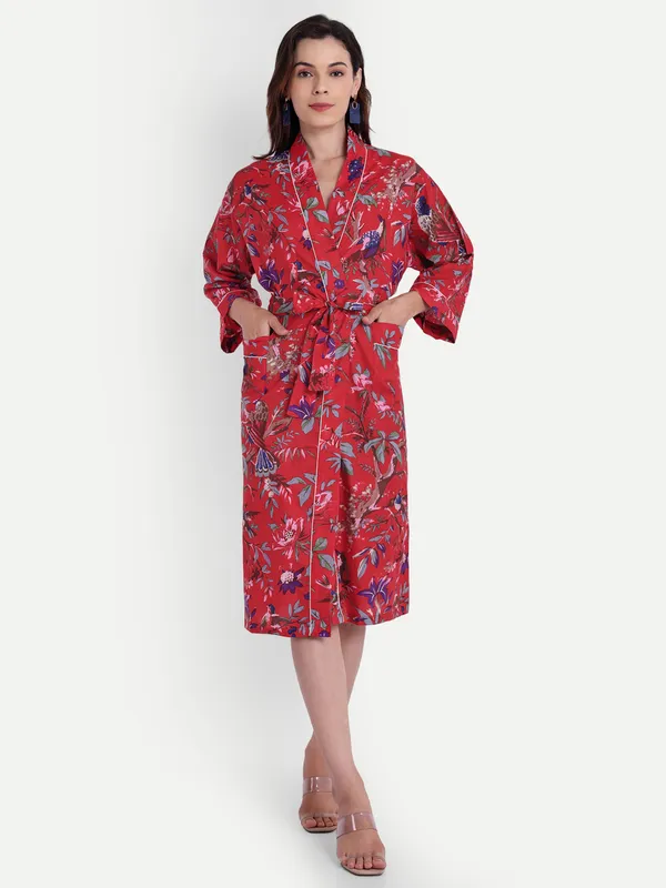 Red_Bird_Printed_Cotton_Kimono/_Bathrobe_For_Women_&_Girls