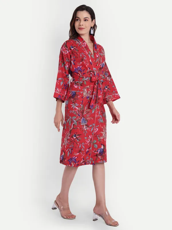 Red_Bird_Printed_Cotton_Kimono/_Bathrobe_For_Women_&_Girls